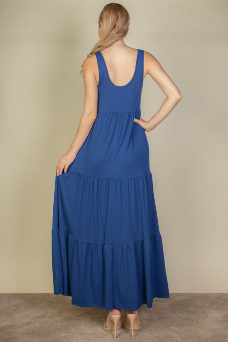 Solid Layered Hem Dress (CAPELLA)