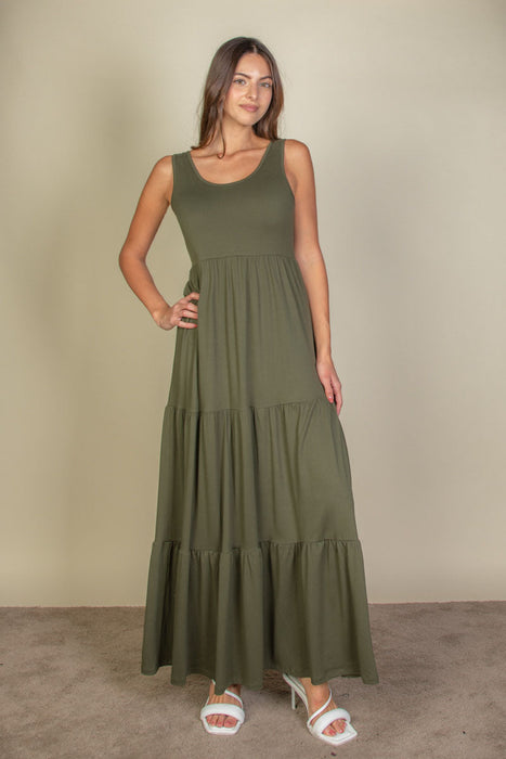 Solid Layered Hem Dress (CAPELLA)