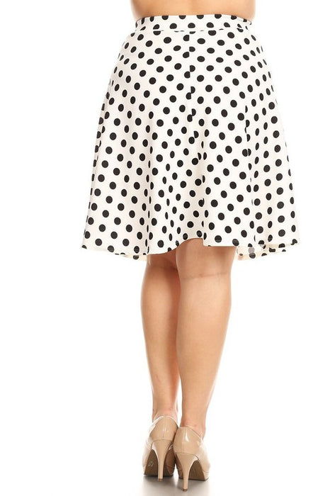 White and red polka dot skirt