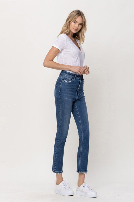 Stretch High Rise Slim Straight Ankle