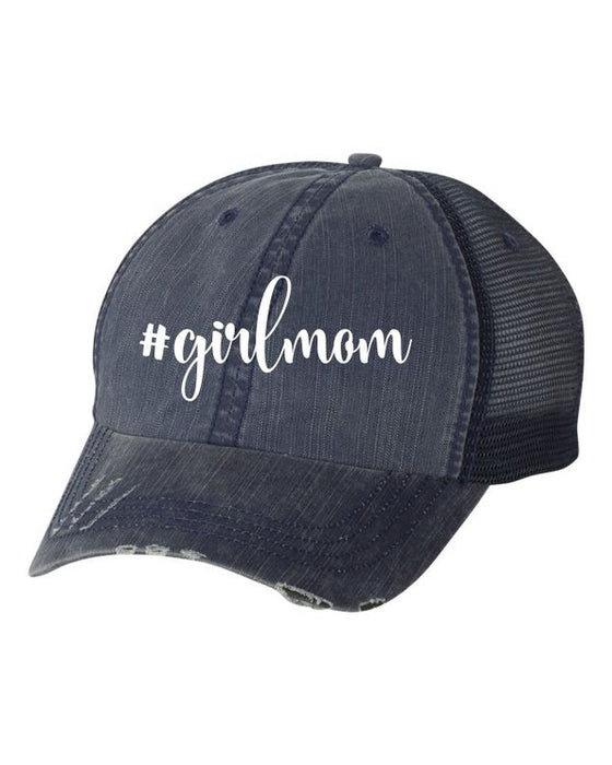 hashtag girlmom trucker hat