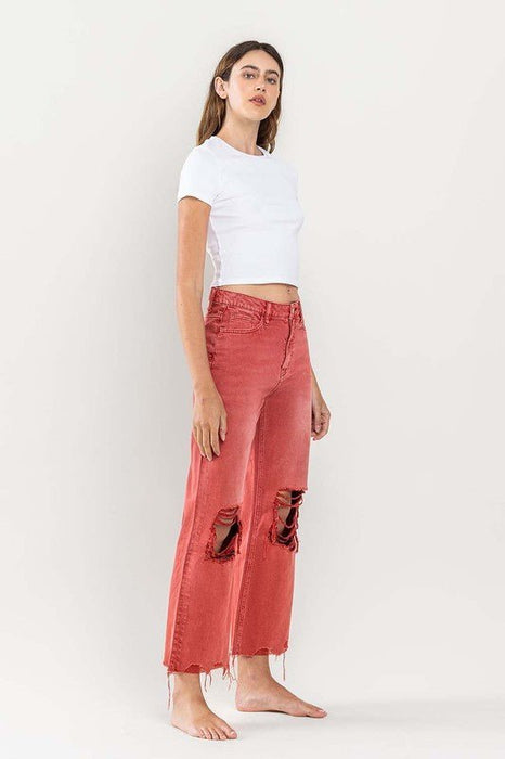 90s Vintage Crop Flare Jeans - E2G World