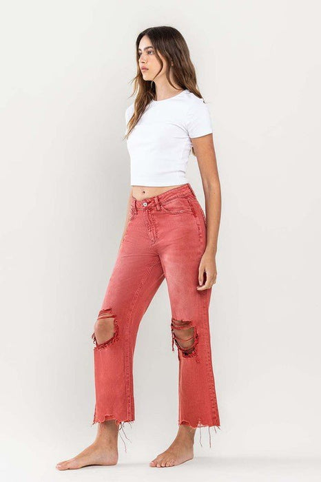 90s Vintage Crop Flare Jeans - E2G World