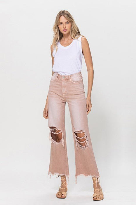 90's Vintage Crop Flare Jeans - E2G World