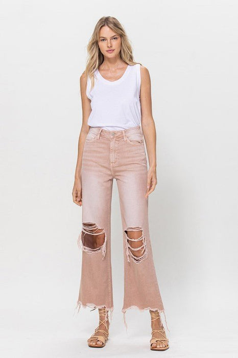 90's Vintage Crop Flare Jeans - E2G World