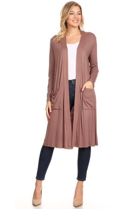 Solid duster cardigan in a loose fit