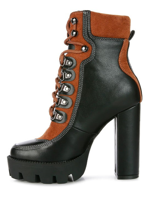 YETI HIGH HEEL LACE-UP BIKER BOOT