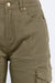 American Bazi Full Size Button Waist High Rise Cargo Pants Plus Size - E2G World