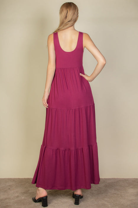 Solid Layered Hem Dress (CAPELLA)