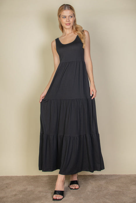 Solid Layered Hem Dress (CAPELLA)