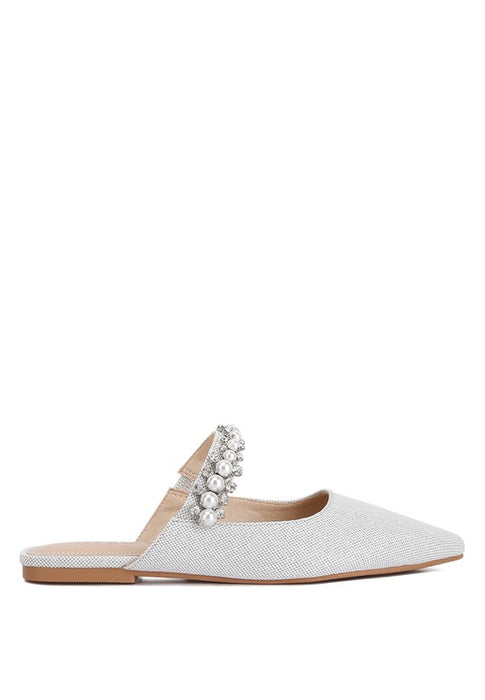 GEODE Mary Jane Cutout Embellished Mules