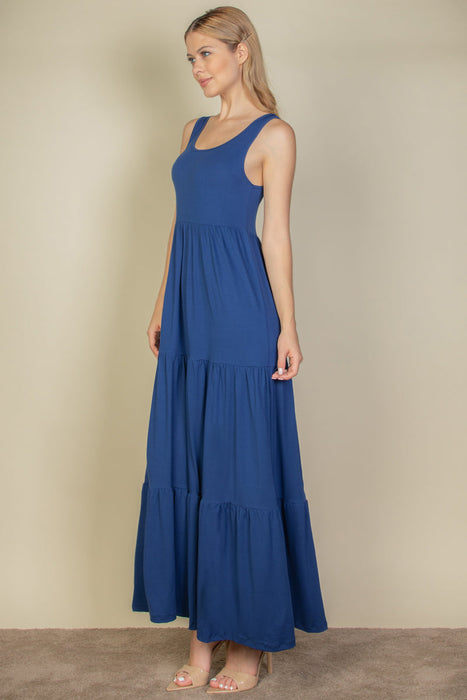 Solid Layered Hem Dress (CAPELLA)