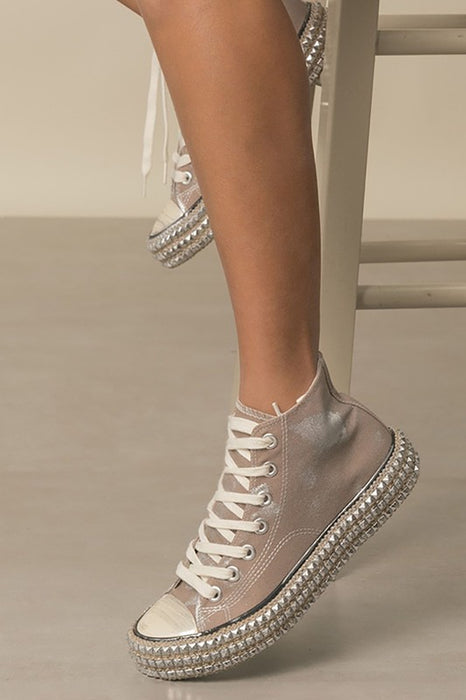 CHANTEL-HIGH TOP, STUDS, SNEAKERS