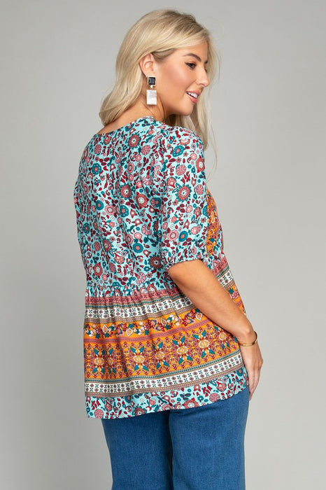 Tunic top with tassel