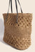 Fame Faux Leather Handle Knitted Tote Bag - E2G World