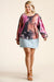 Umgee Full Size Tie Dye Round Neck Long Balloon Sleeve Top Plus Size - E2G World