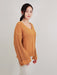 V Neck Bell-Sleeve Cable-Knit Oversize Sweater Top - E2G World