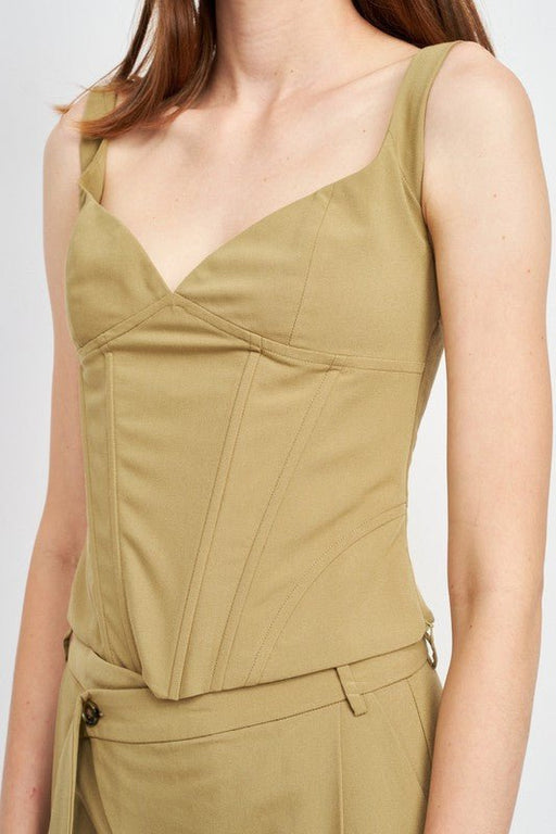 V NECK BUSTIER TOP - E2G World