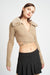 V NECK CARDIGAN WITH FUR COLLAR - E2G World