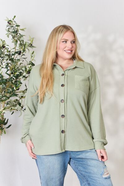 Heimish Full Size Button Down Long Sleeve Shirt