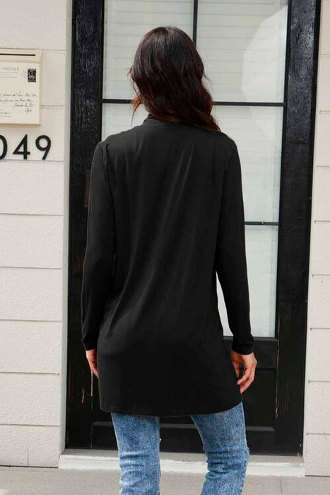 Basic Bae Full Size Open Front Long Sleeve Cardigan with Pockets