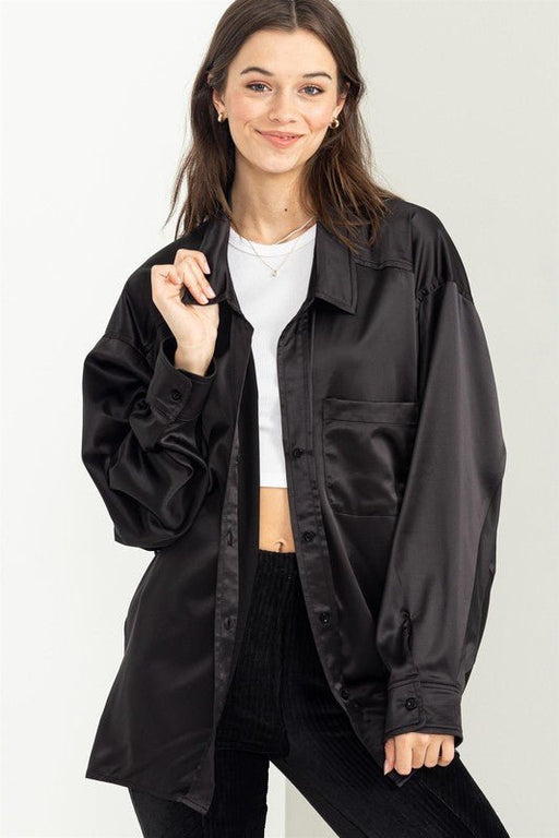 Completely Charmed Oversized Satin shirt - E2G World